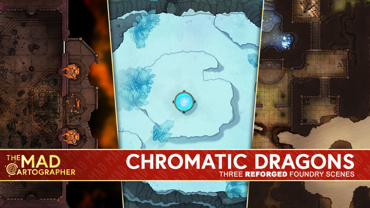 Chromatic Dragons Map Pack | The MAD Cartographer
